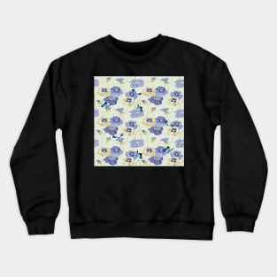 Spring Flowers Pansies & Butterflies Floral Home Decor & Gifts Crewneck Sweatshirt